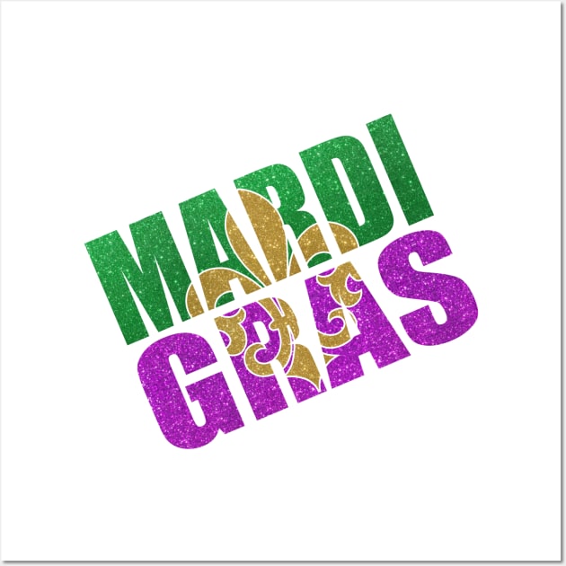 Fun Mardi Gras Fleur-de-lis Wall Art by CoastalDesignStudios